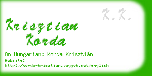 krisztian korda business card